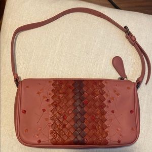 Bottega Veneta Pink and Brown Shoulder Bag